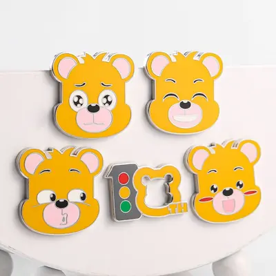 Enamel Bear Magnet Set