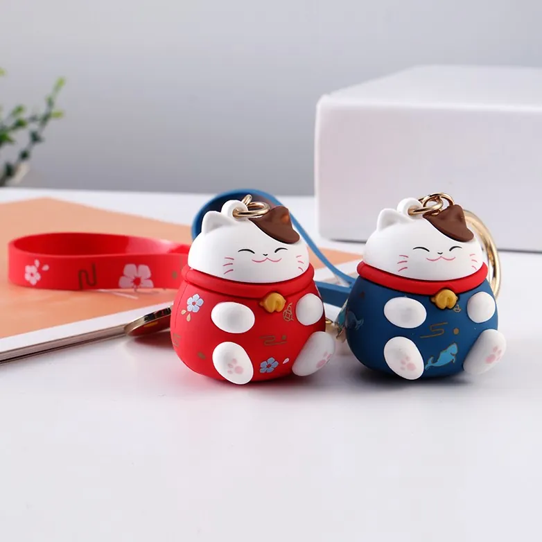 Lucky Cat Soft PVC Keychain