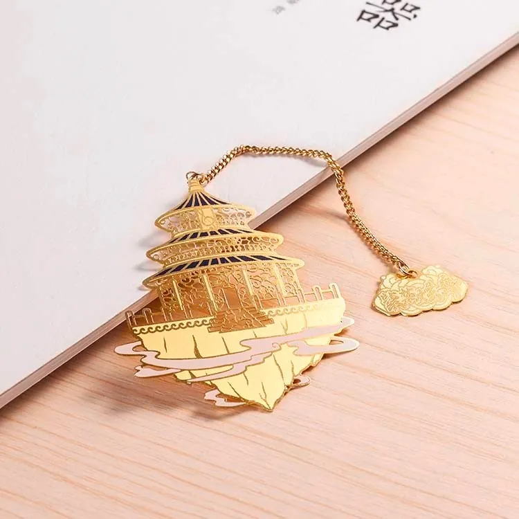Pagoda Brass Bookmark